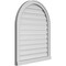 Ekena Millwork Round Top Surface Mount PVC Gable Vent: Functional, w/ 2"W x 2"P Brickmould Sill Frame, 28"W x 34"H GVPRT28X3403SF - alternate 4